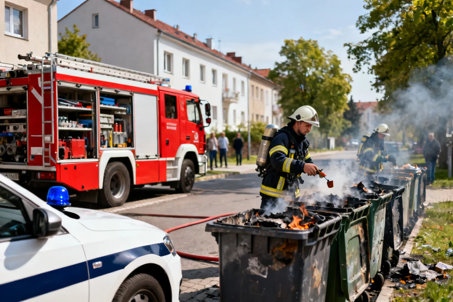 43-latek zatrzymany po pożarze pojemników na terenie Oliwy