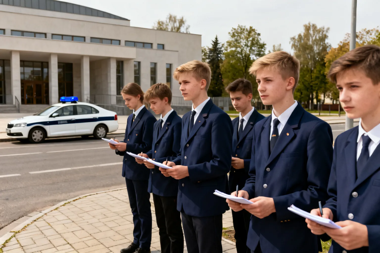 Uczniowie klasy mundurowej odwiedzili sąd w Gdańsku