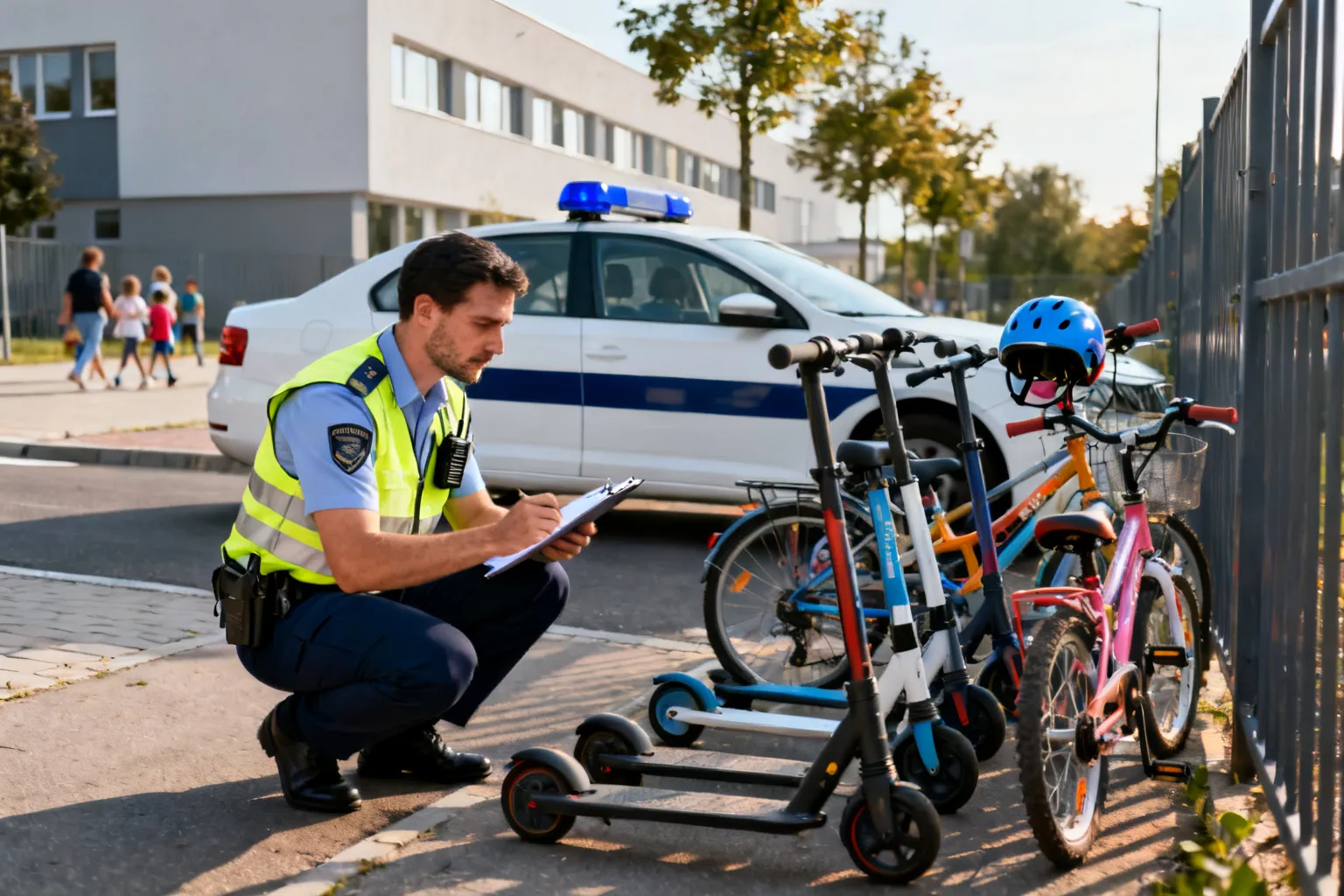 Działania "Szkoła" w Gdańsku — kontrole jednośladów przed szkołami